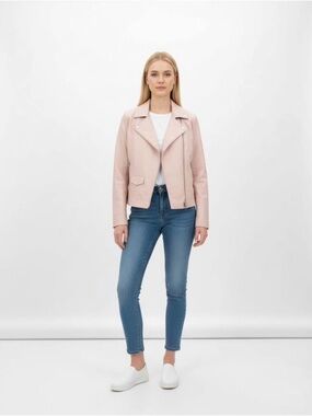 Blush Pink Moto Jacket